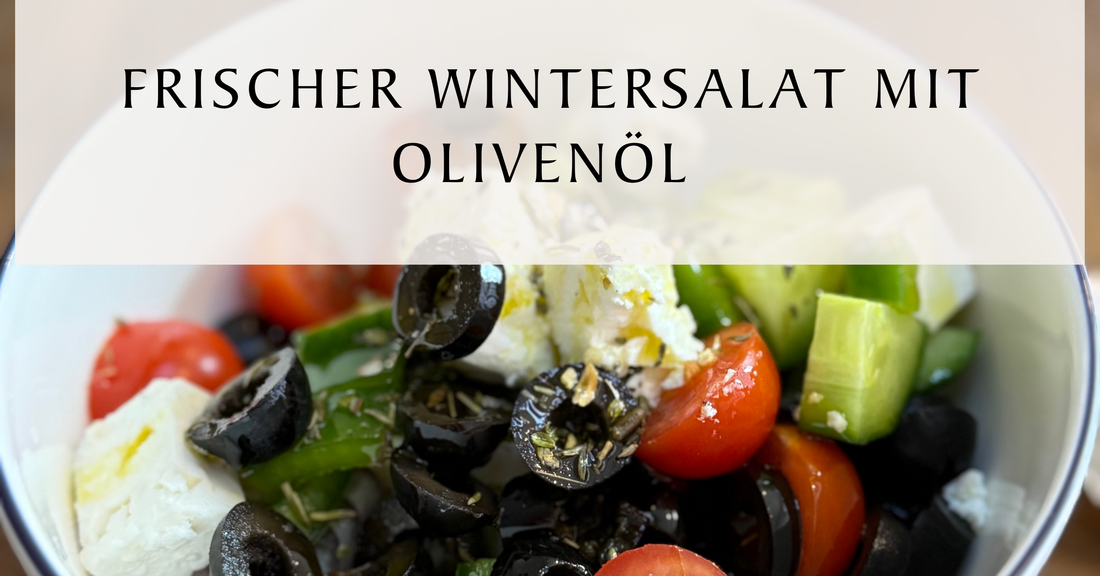 Frischer Wintersalat mit Olivenöl